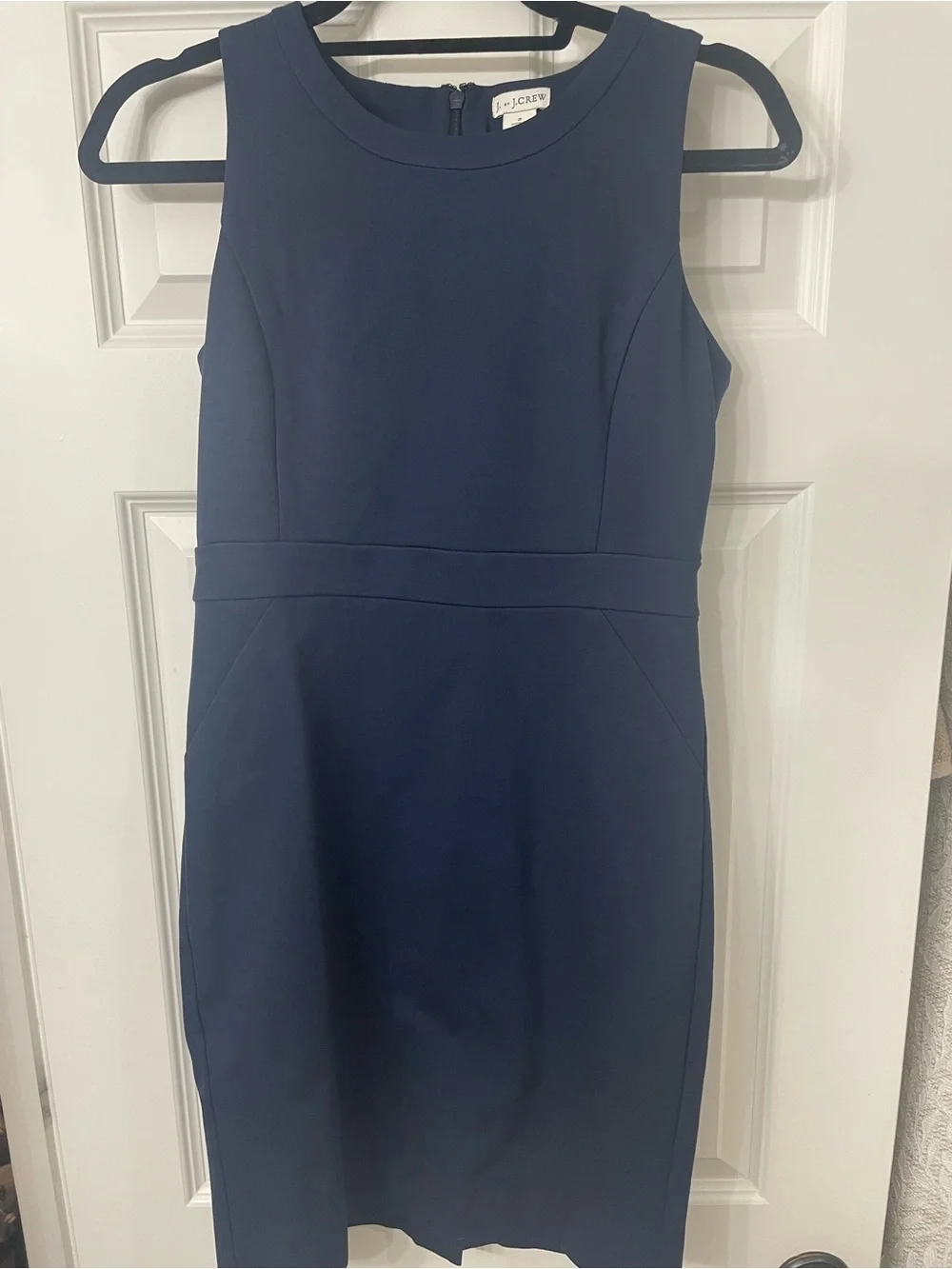 J. Crew Navy Sleeveless Sheath Dress Size 2. great for wok/office/event